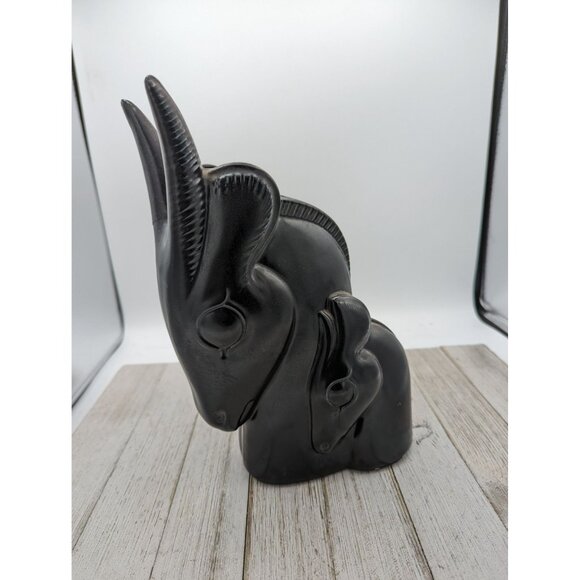 Shawnee Other - Vintage Shawnee Pottery Antelope Black Planter Vase Mother Baby #840 Damaged